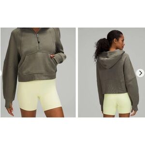 Lululemon Scuba Oversized 1/2 Zip Hoodie XS/S or 4 / 6 grey sage